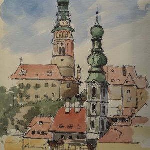 Line and wash. Czech 12